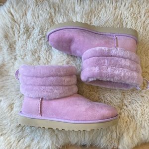 UGG Classic Mini Fluff Quilted Boot Light Purple